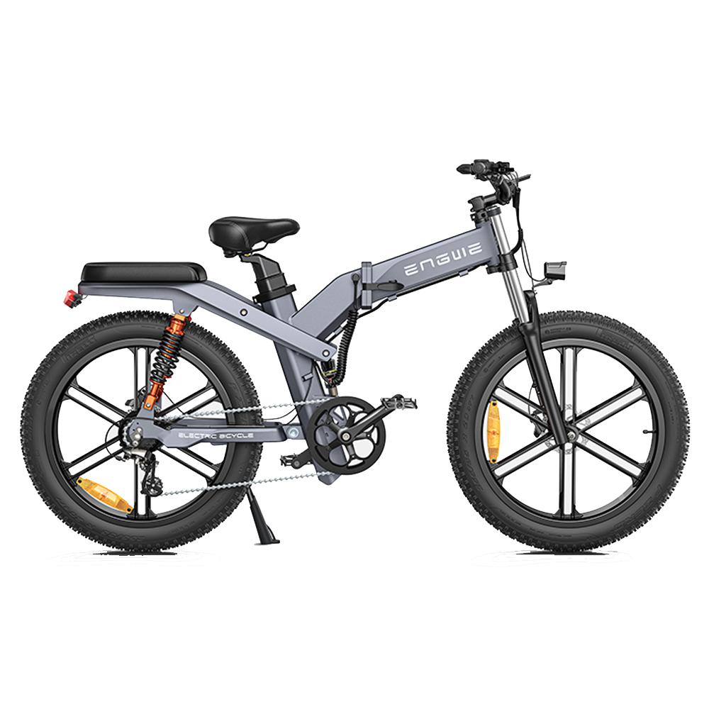 Engwe X26 1000W Foldable Eleactric Bike 48V29.2Ah Long Range Pedelec, Hydraulic Disc Brakes, 26×4.0 Snow Tire for City Commuter & Outdoor Adventure