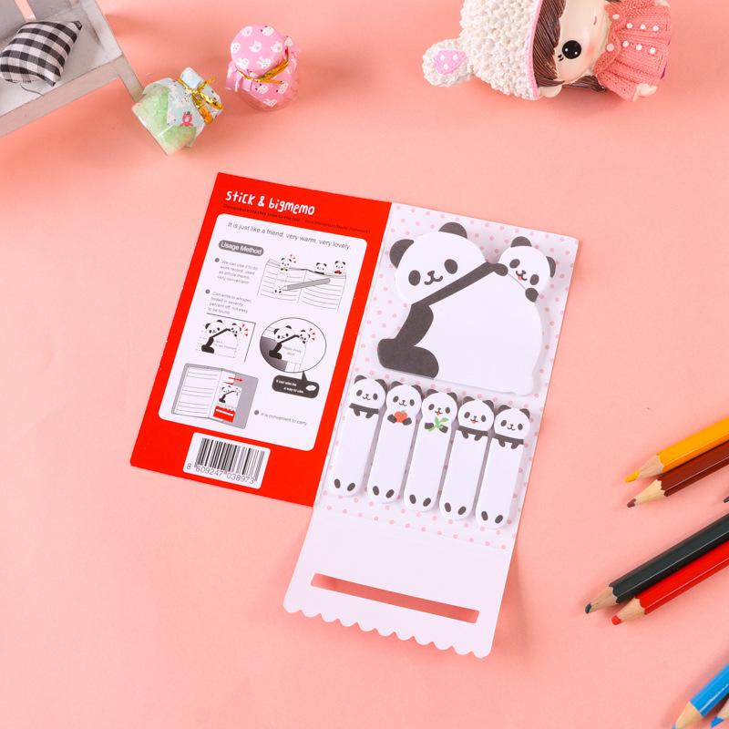 

Office School Supplies Cartoon Panda Orange Cat Birdcage Combination Note Pad Creative Kawai Cute Stationery Lovely Memo Pad