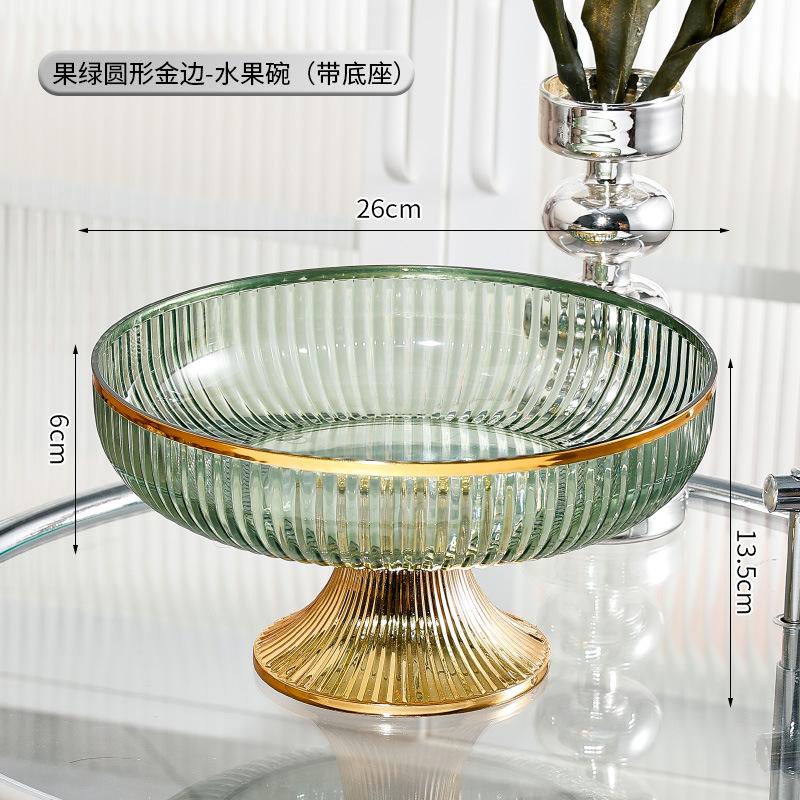 Round Acrylic Fruit Plate Candy Tray Snack Tray Dried Fruit Bowl High Foot Cake Plate Dessert Plates Refreshment Tray Salad Bowl