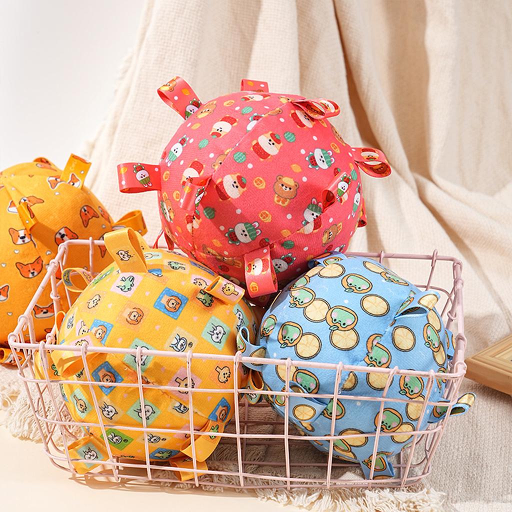 Squeaky Plush Dog Toy Ball With Bell Soft Chewable Interactive Puppy Toys for Small Medium Dogs Cute Animal Design 15cm