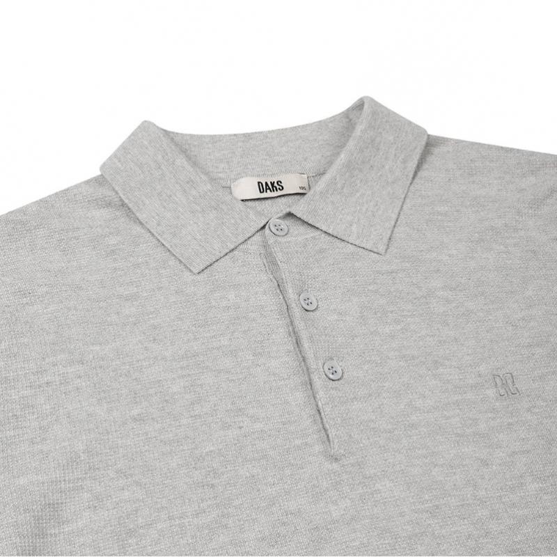 Daks Viscose Blend Waffle Knit Polo Dmp1swtl101g1