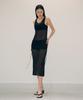 Siyajyu Sikn2119 See-Through Glitter Knit Dress_Black
