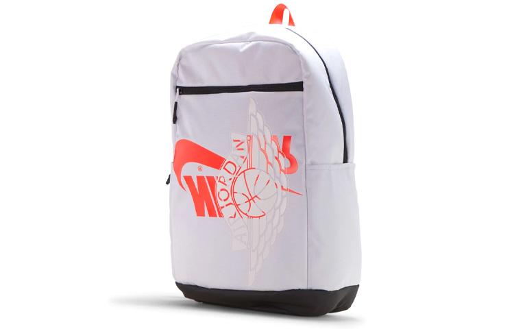 Jordan Polyester Basketball Bag Backpack Double Shoulder Regular Unisex White 9A0167-001