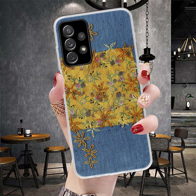 Jeans Cowboy Denim Printed Soft Phone Case For Samsung Galaxy A13 A14 A15 A16 A17 A53 A54 A55 A56 A57 A33 A34 A35 A36 A37 A23 A2