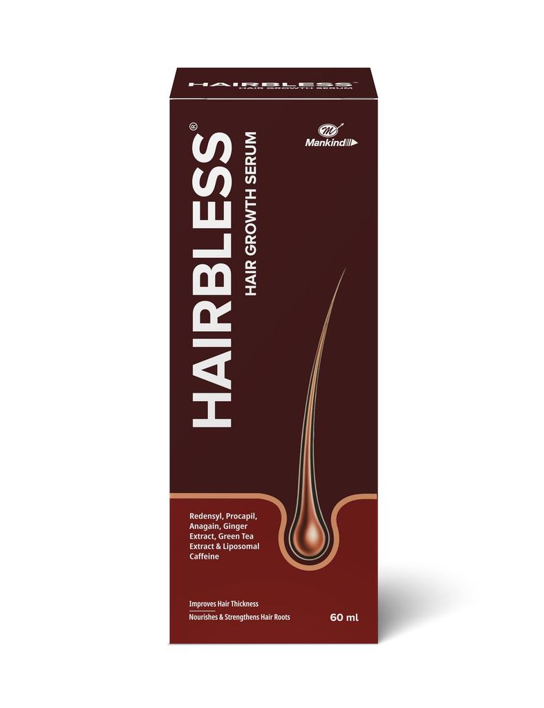 Mankind's Hairbless Hair Growth Serum for Men & Women | Enriched with Redensyl, Procapil, Anagain, Green Tea Extract & Liposome Caffeine | Improves