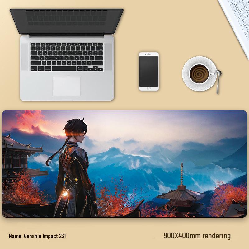 Extra velká podložka pod myš Genshin Impact Venti - Zesílená anime podložka pod klávesnici