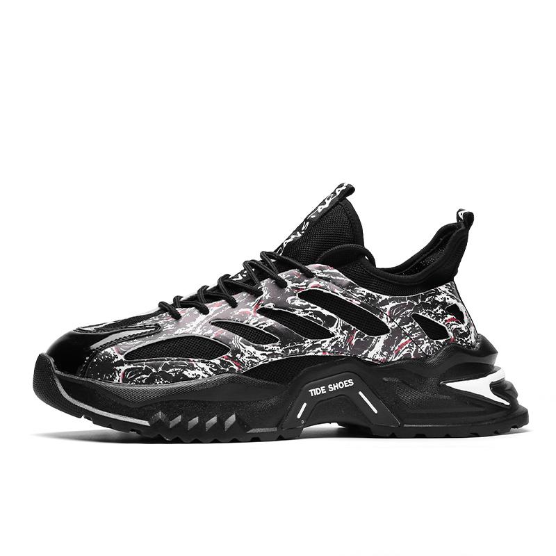 New Men's Thick Sole Daddy Shoes Trendy Teen Student Sports Shoes Mesh Casual Men's Shoes