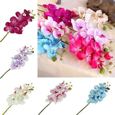 Artificial Butterfly Orchid Flower Bouquet Phalaenopsis Wedding Home Rome Decor