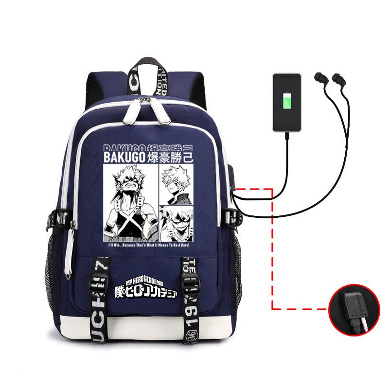 

Рюкзак Моя геройская академия USB Рюкзак для зарядки наушников к картинке 19 inch