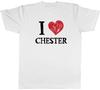 T-shirt Unisex I Love Chester Cheshire RoUnisex Maglietta Città Medievale Regalo