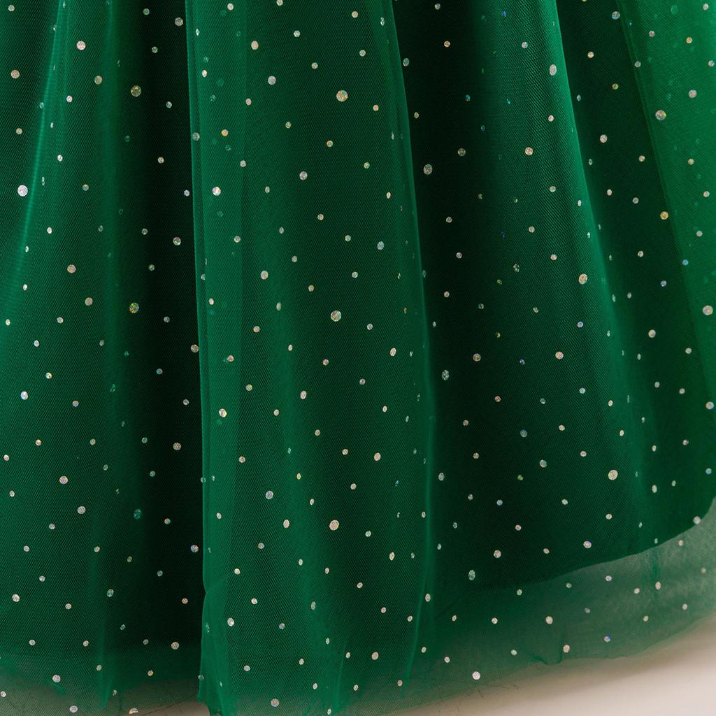 Girls' Princess Tulle Party & Wedding Dress with Bow - Flower Girl & Prom Gown