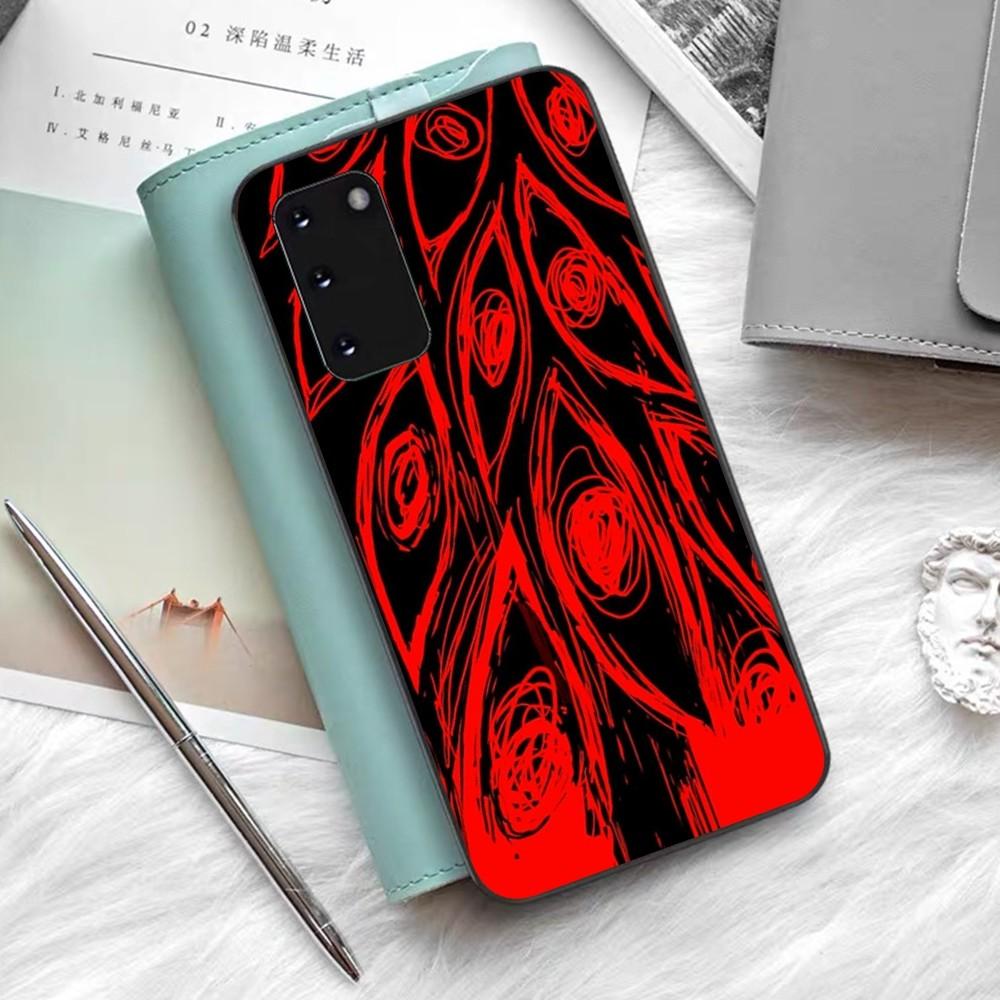 Spooky Scary Red Eye Pattern Phone Case For Samsung S 9 10 20 21 22 23 30 23 24 Plus Lite Ultra FE S10lite Fundas