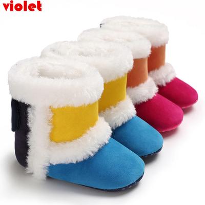 Newborn Baby Girls Soft Booties Infant Toddle Crib Shoes Autumn Spring Snow Sliper With Poms