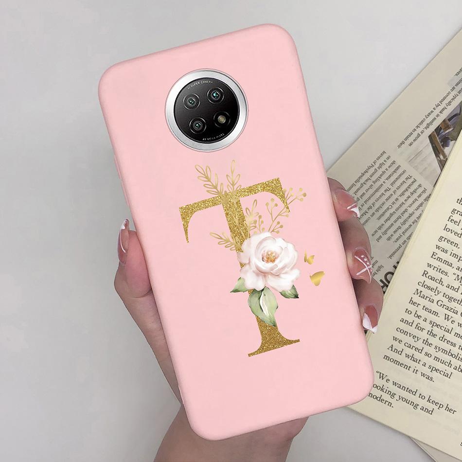 Flower Letters For Xiaomi Redmi Note 9T 5G Case Cover Soft Silicone Bumper Protective Phone Cases For Redmi Note9T 9 T Fundas
