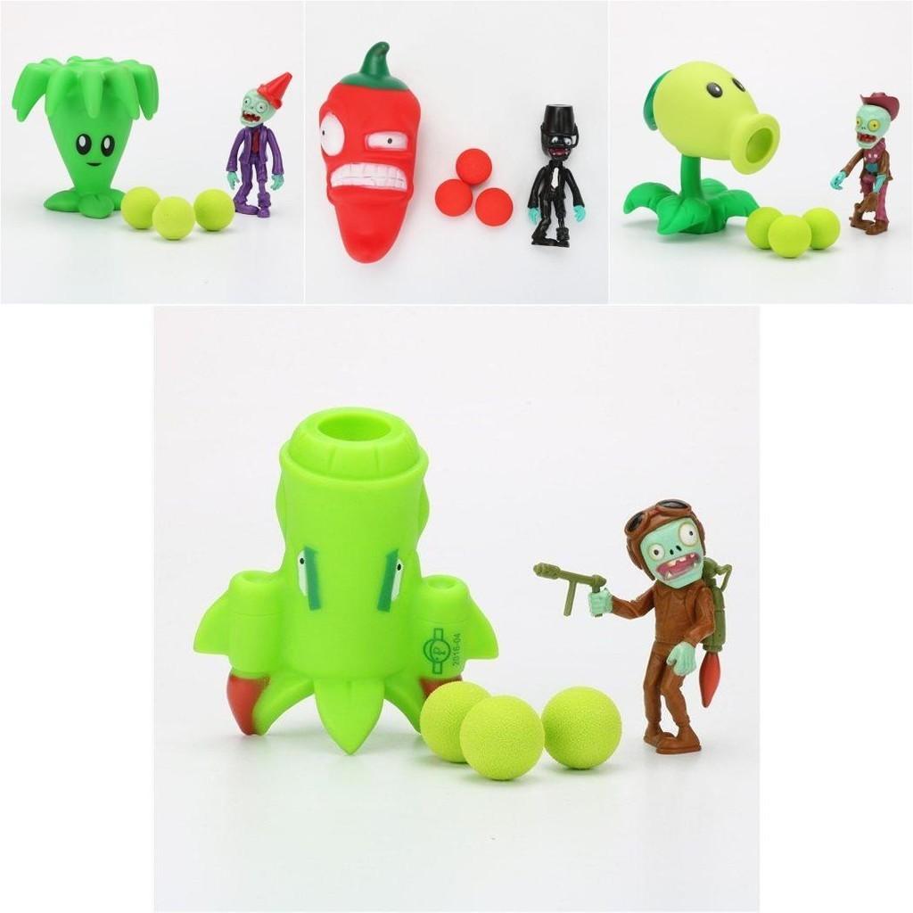 Pvz Plants Vs Zombies Peashooter Pvc Action Figure Easter Wood Decoration For Kids