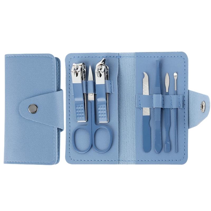 7x/Set Nail Clippers Set Pedicure Set Nail Cutter Set Toenail and Fingernail Clippers Manicure Set Nail Care Set синий