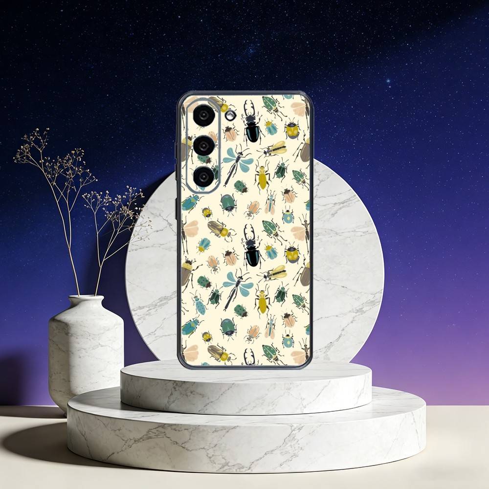 B-Biology Art Insects Bugs Phone Case For Samsung Galaxy A73,A72,A71,A70,A53,A52,A51,Others Soft Black Cover