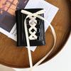 Silk Ribbon Balletcore Three Fold Wallet Korean Style Crossover Strappy Card Bag  Girls