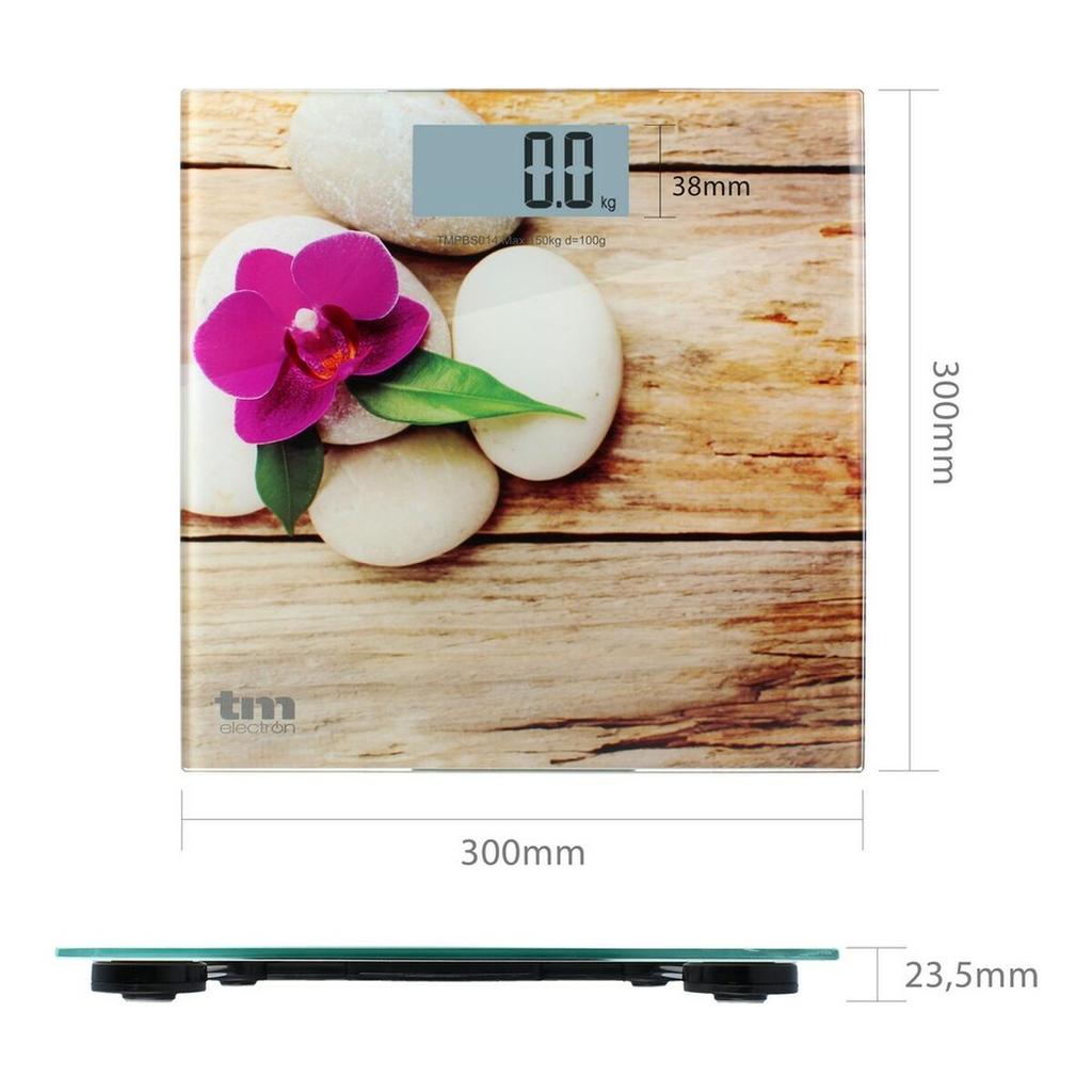 Digital Bathroom Scales TM Electron Zen Brown Slim (23mm)