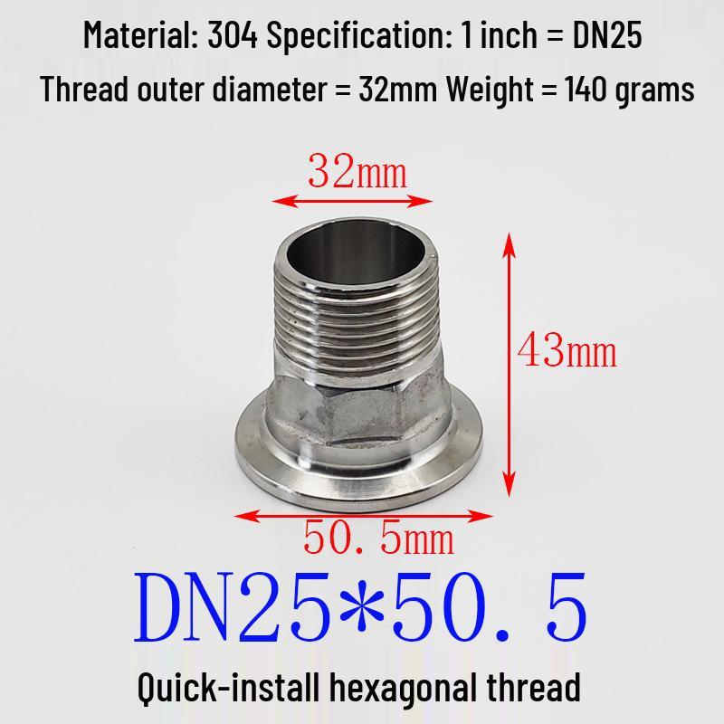 Hongshun Heavy-Duty Hex Quick Connect Stainless Steel Threaded Nipple with Chuck and Wrench Flats