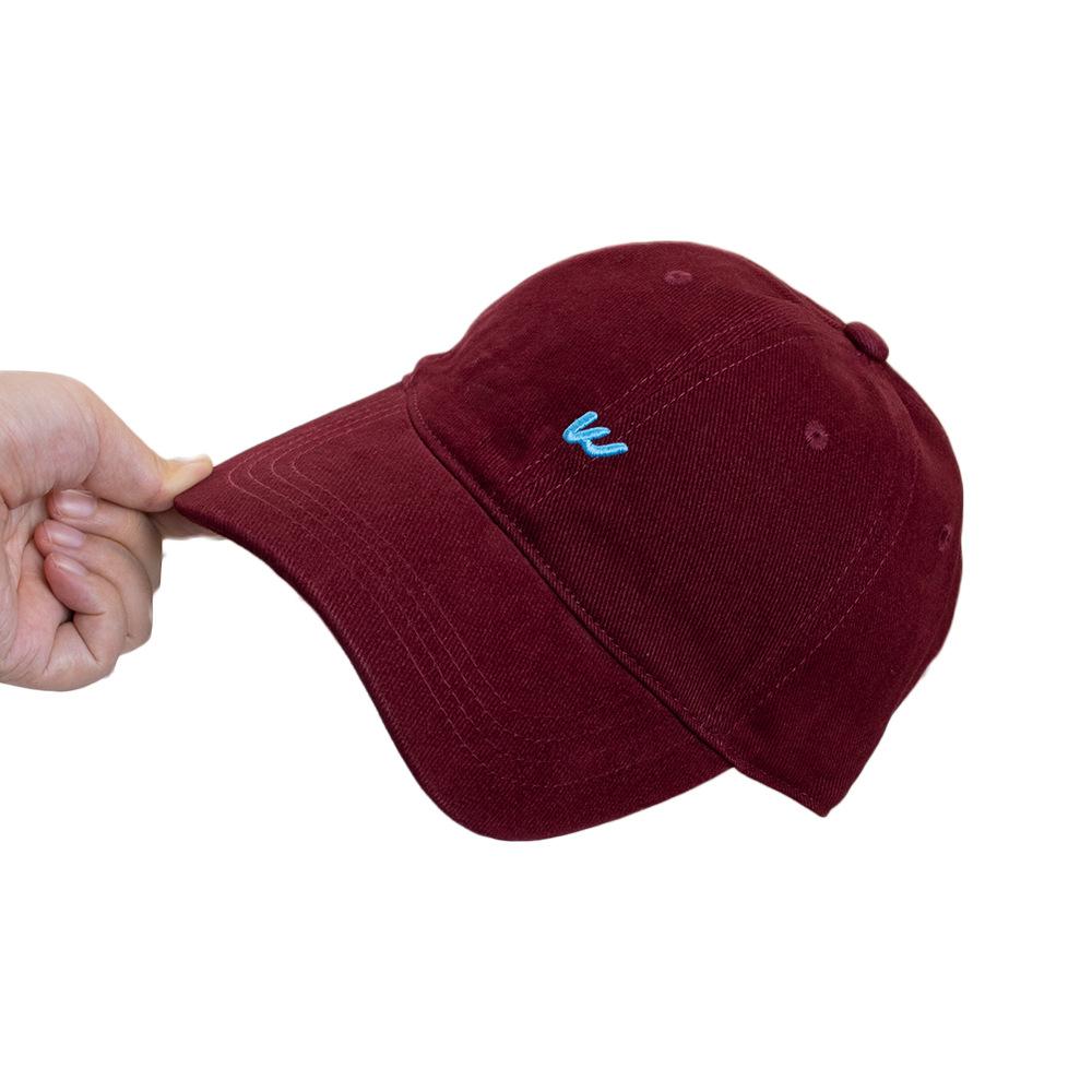 Simple retro autumn and winter small w letter baseball cap women's big head circumference deepened wide brim showing face small cap