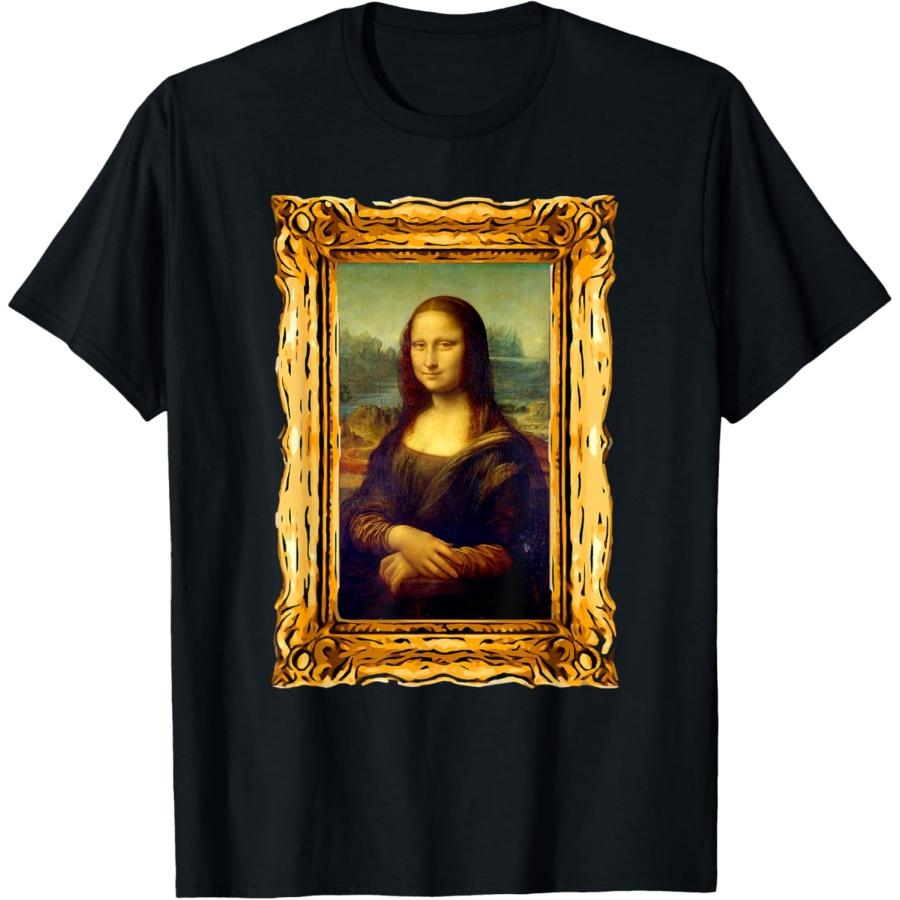 

Mona Lisa Leonardo Da Vinci Famous Art Painting Artist Shirt T-Shirt XXXXXL чорний