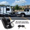 Mechesa RV Hitch Lock for Travel Trailer, Boat Trailer Lock, Trailer Coupler Lock Set