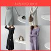 Fashion Knitted Off Shoulder Dress With Long Sleeves For Casual And Party Wear