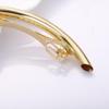 2Pcs/Set Women Hair Clips Girls Metal Gold / Silver Plated Plain ARC Tube Large Hairgrip Hair Clips H