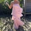 Women's Clothing Spring New Style European American Fashionable Elegant Casual Loose Suspender Dress