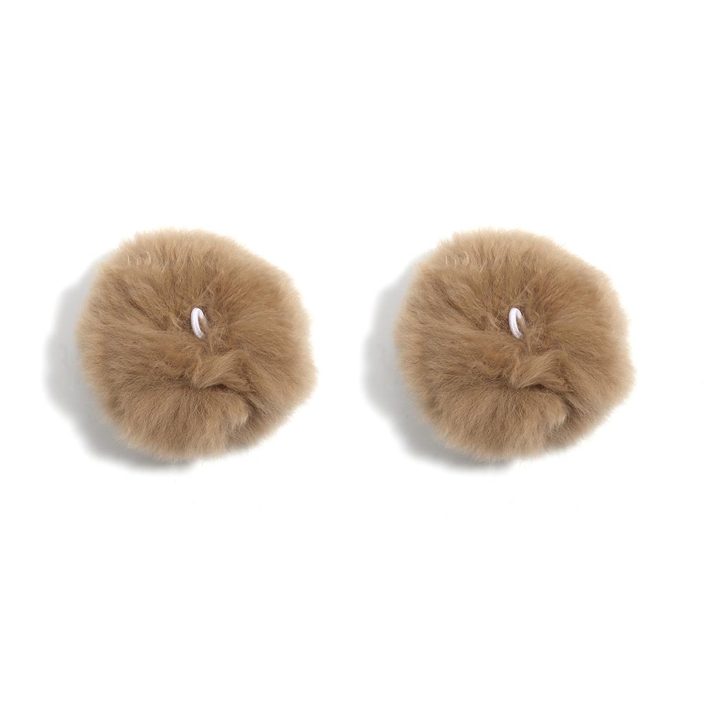2pcs/lot 6cm Mink Fur Ball Pendants Colorful Fur Pom Poms Ball Charms DIY Keychain Hairpin Earrings Jewelry Crafts Accessories