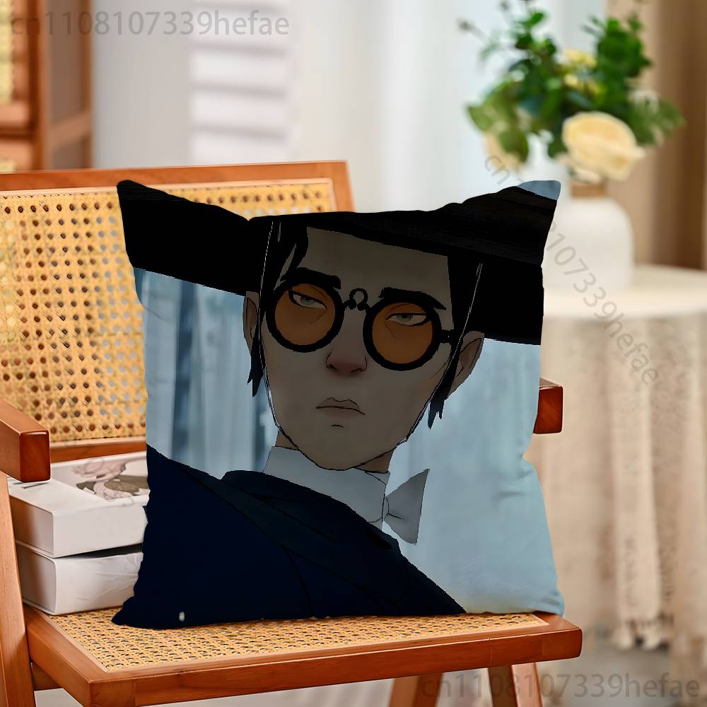 

Mizu BBlue Eye SSamurai Print Polyester Pillow Case for Valentine gift Home Sofa Cushion Cover Decoration Custom 30x30cm