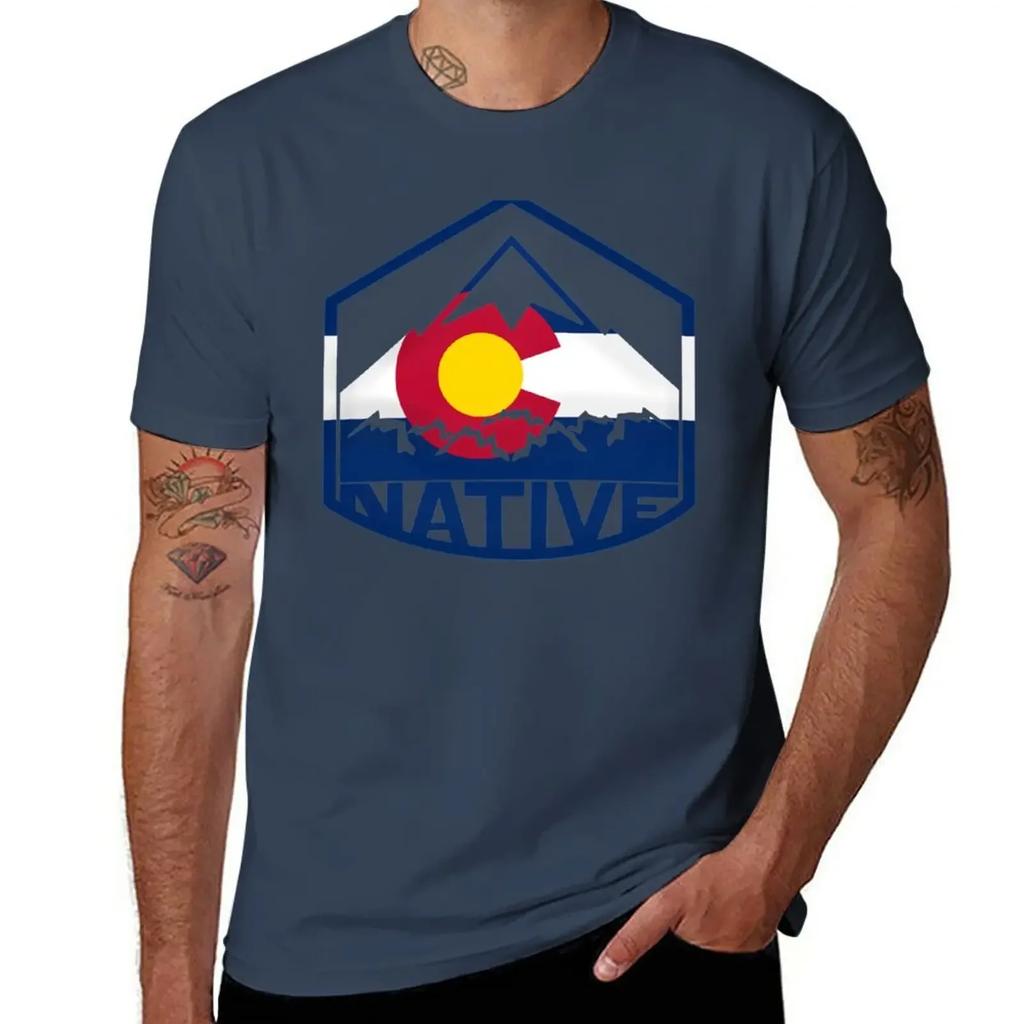 Native Colorado T-Shirt boys animal print vintage customs design your own men workout shirt