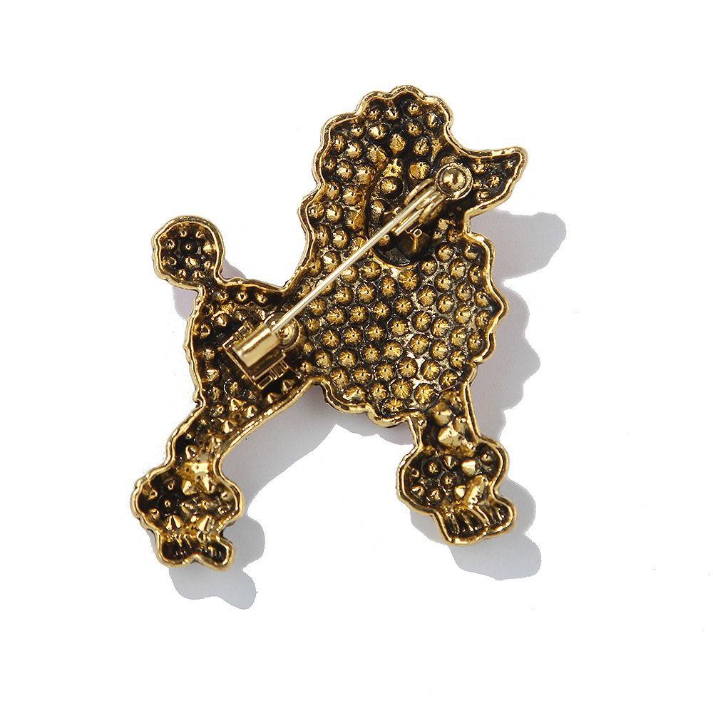 Luxury Animal Brooch Pins Sparkling Jewellery Pins Fashion Poodle Dog Brooches Wedding