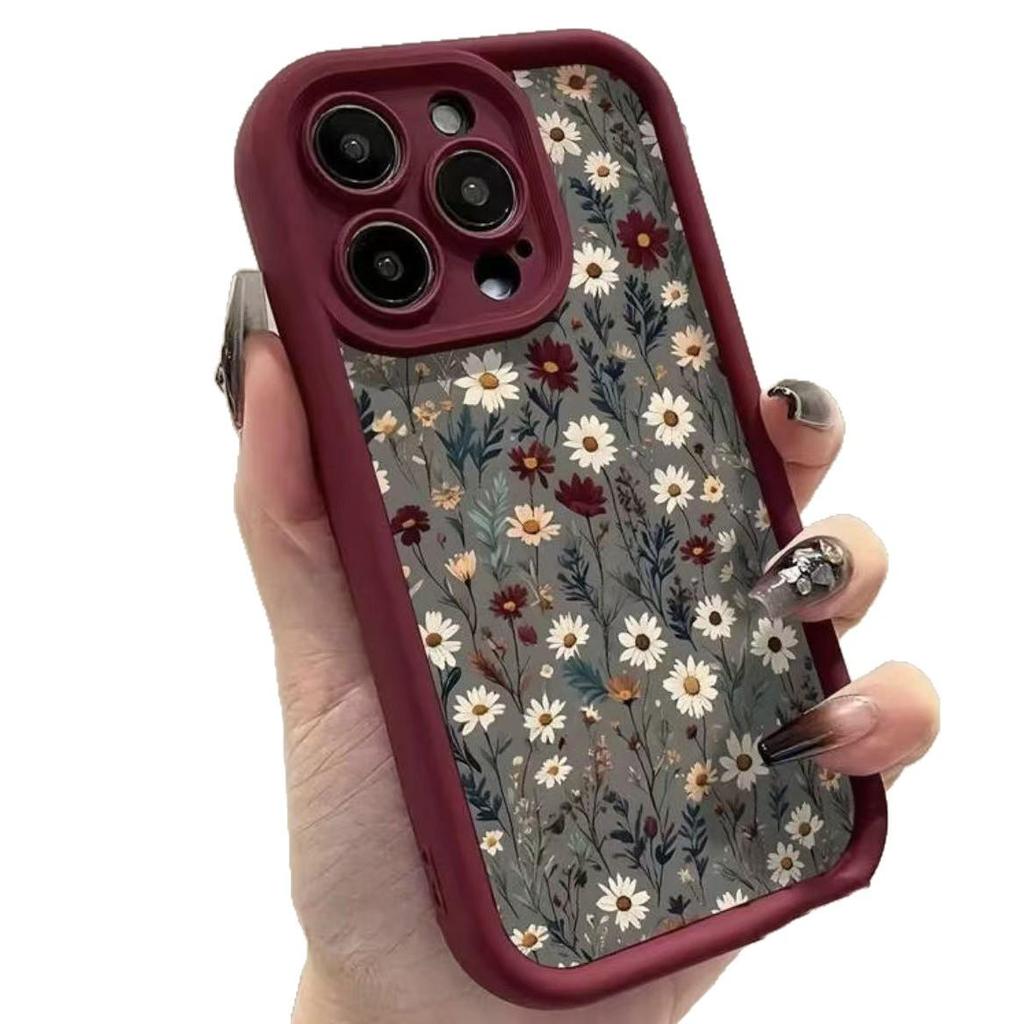 New Floral iPhone 17 Case for 17 Pro Max/15/14 Pro/13/12, Cross-border Design for Women