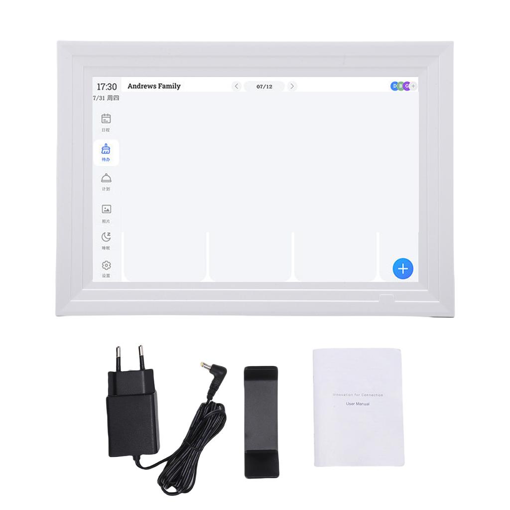 Digital Calendar Planner Chore Chart 10.1inch IPS Full View LCD Screen Interactive Calendar APP Management Wall Desk Mount