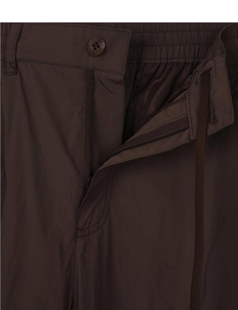 Enbiei Wide Parachute Woven Pants Brown