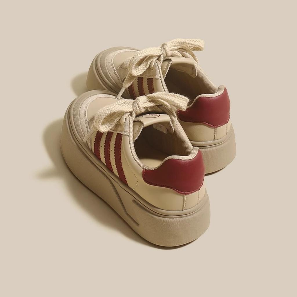 Thick-Soled Sneakers Autumn New Thick-Soled Casual All-Matching Round Toe Height Increasing Sports Training Shoes