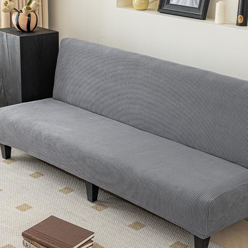 

Утолщенный эластичный чехол для дивана-кровати без подлокотников - универсальный размер, полное покрытие, простая ткань Large (190-230 cm)