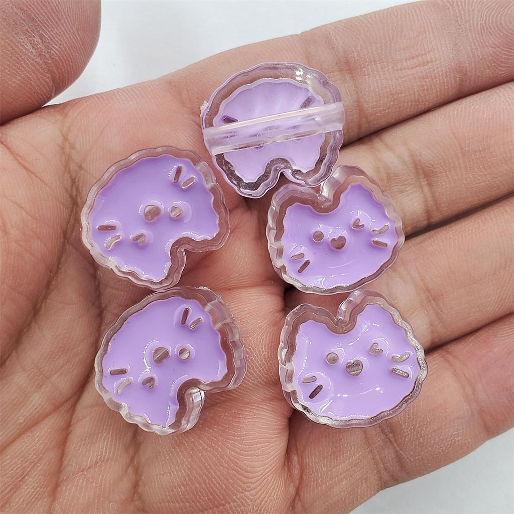 20 ks náhrdelník náramek DIY ruční výroba smaltovaných koček pro děti dívky roztomilé ručně vyráběné kouzlo průhledné korálky šperky doplňky