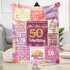 50th Anniversary Celebration Flannel Blanket-Soft and Suitable for Sofas,Beds,Offices,Travel,All Seasons,Great Gift for Holidays and Birthdays.