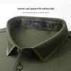Men's Wool Silk Blend Long-Sleeve Polo Shirt