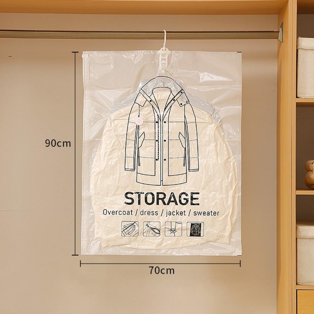 Clear Clothes Organizer Hanging Design Space Saving Bags New Vacuum Storage Bags  Bedroom Use