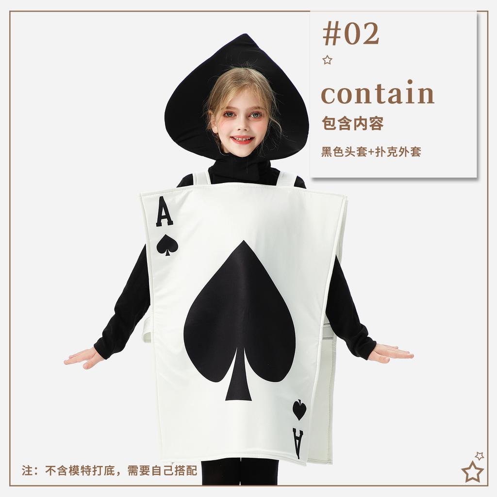 Halloween children's costumes funny party poker play parent-child costumes stage drama event performance cos children's clothing