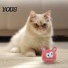 Stimulating Catnip Plush Toy Ball Cat Toy, Chew Cute Embroidered Face, Fun Play Accessory Stuffed Kitten Teething for Indoor Cats Biting Patting
