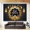 Eid Al-Adha Backdrop,Golden Lantern & Mosque Design,Ramadan Festival Photography Background,Photo Booth Prop,for Studio Photography,Event Supplies