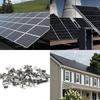 50Pcs Trailer Frame Wire Clips Solar Panel Wire Clips 304 Stainless Steel Cable Clamps Double-Wire Clip for PV Wiring