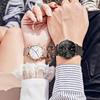 OLEVS Popular Japanese Quartz Mesh Perfect Gift for Day Couple's Watches, Gift, Ultra-Thin Movement, Design, Her, Valentine's (Black & White)