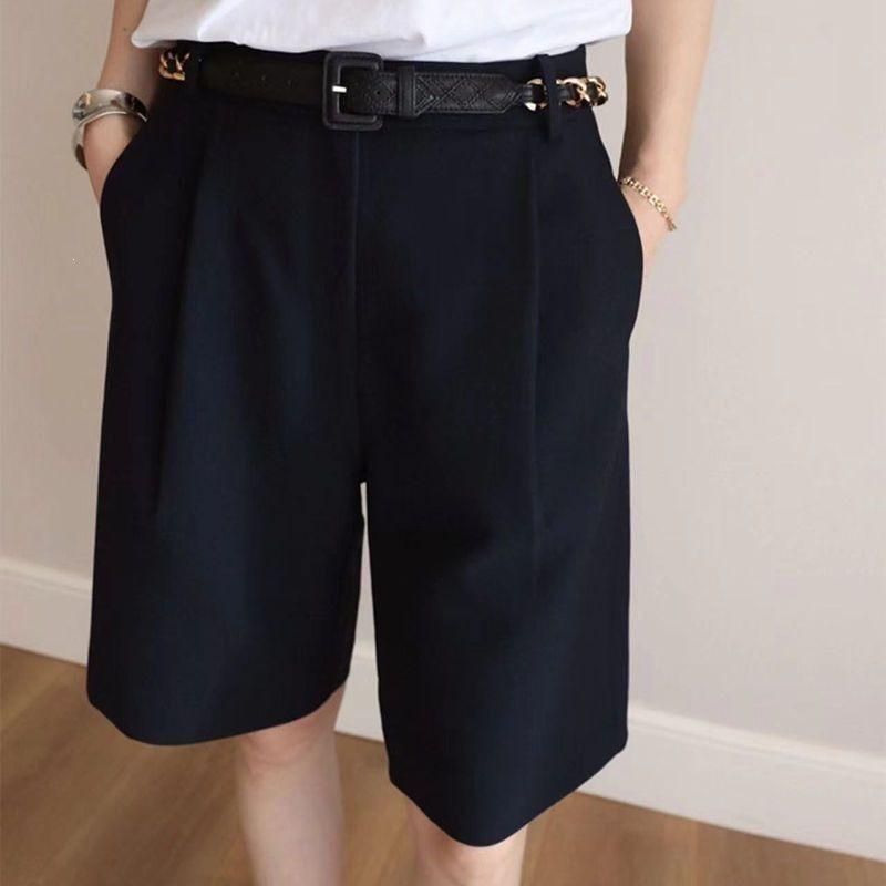 

Women s High Waist Wide Leg Shorts - Spring/Summer A-line 5-Point Pant with Loose Draping and Slimming Fit. S recommended 35-45 kg