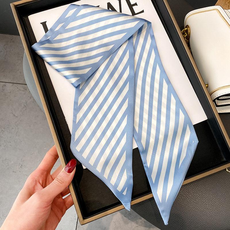 

Spring/Summer Fashion Twill Ribbon Decorative Imitation Silk Scarf 8.5*96cm Long Headband Women’s Occupation Neckerchief